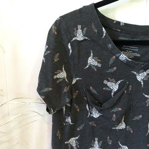Grayson Threads Grey Printed Top *NWT*